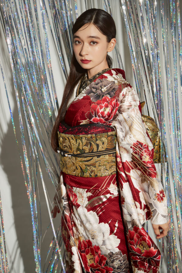 紅金の祝宴｜振袖レンタル FL-026