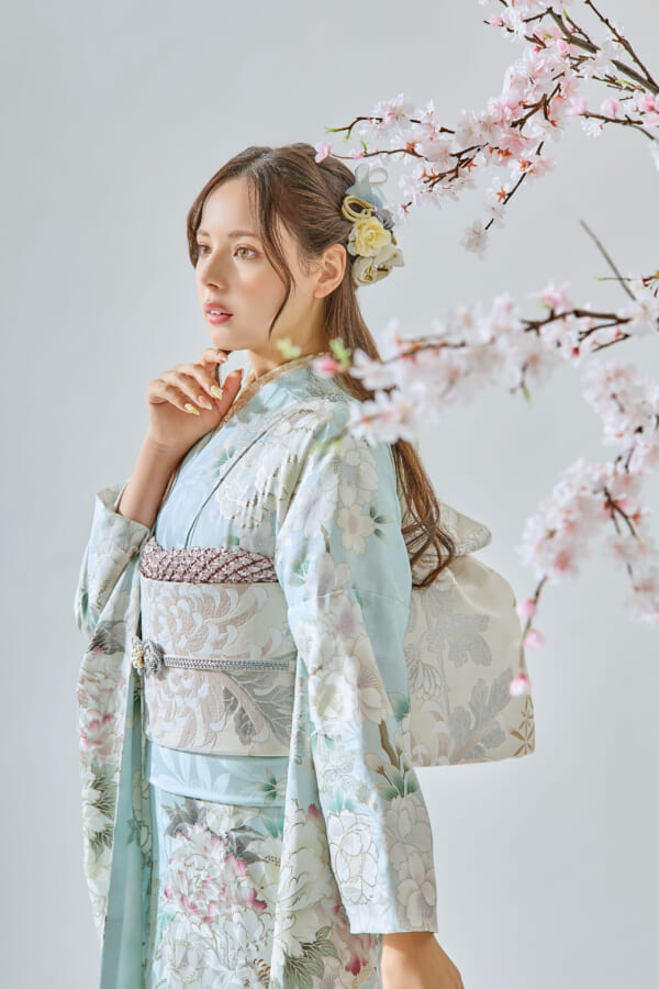 紅梅の舞|振袖レンタル FL-003