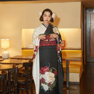 漆黒の華|振袖レンタル FL-019