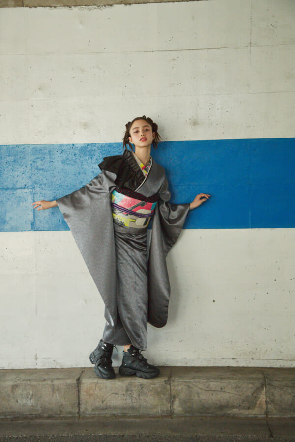 銀鼠モダン|振袖レンタル FL-028