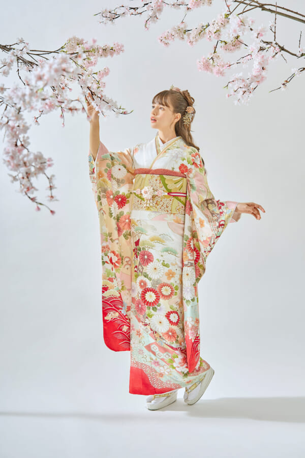 桜花爛漫|振袖レンタル FL-002