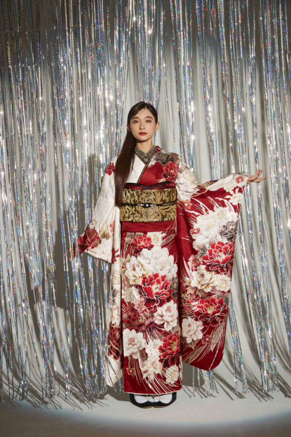 紅金の祝宴｜振袖レンタル FL-026